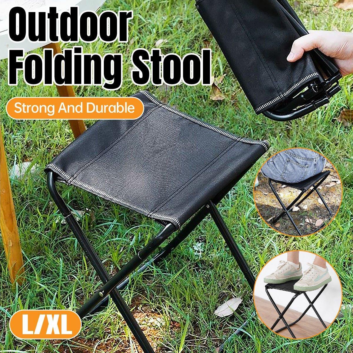 Portable Outdoor Folding Stool Travel Camping Fishing Small Foldable Chair Mat – Extra-Large