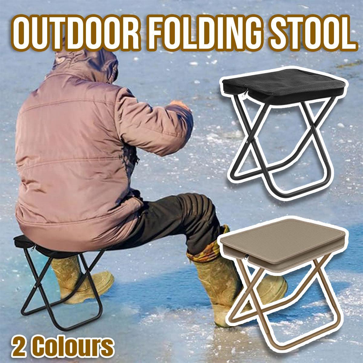 Portable Folding Camping Chair Handbag Stool Lightweight Outdoor Folding Tools – Khaki