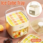 Portable Ice Compartment Cube Mold Plastic Ice Making Box and Ice Cube Holder