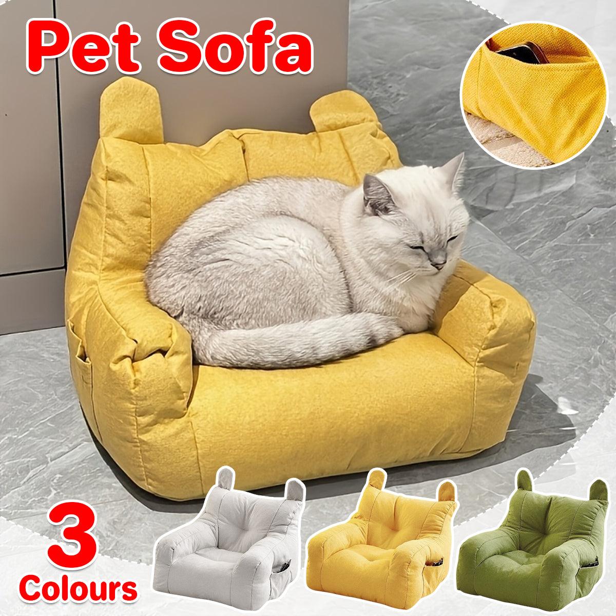 Small Sofa Chair Couch for Living Room Family Pet Furniture Comfortable Seat – White
