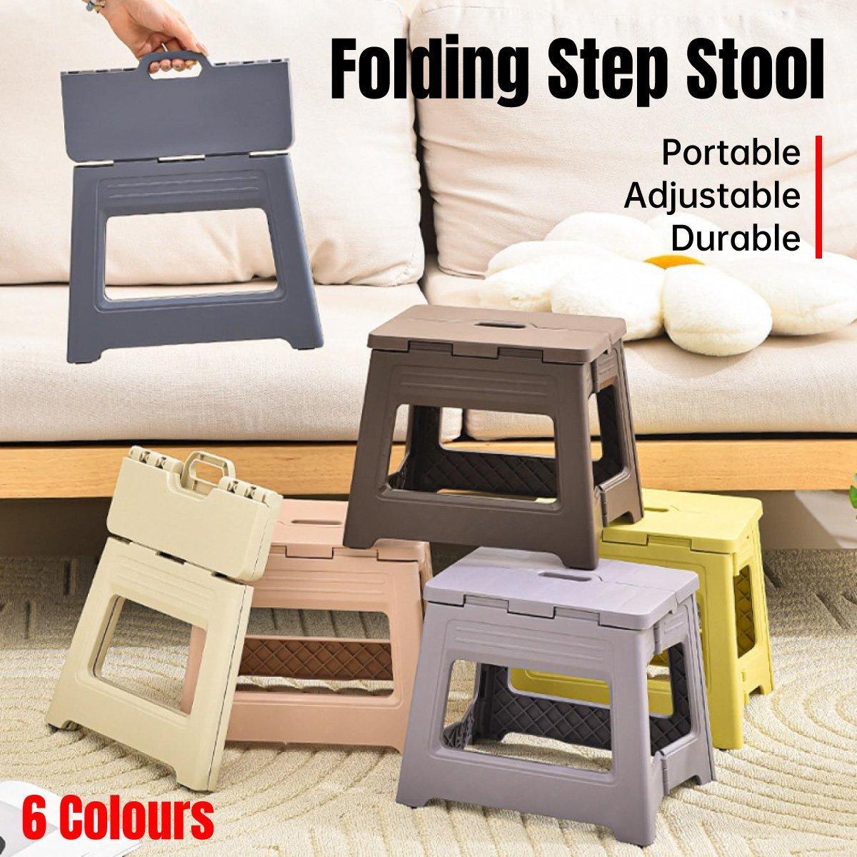 Portable Adjustable Folding Plastic Stool Retractable Outdoor Fishing Chair – Grey