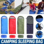 Single Sleeping Bag Outdoor Camping Hiking Thermal Warm Tent Travel Gear - Red