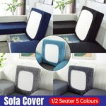 Stretch Sofa Slipcover 4 Seasons Universal Couch Protector Elastic Fabric Cover - Single-Navy
