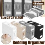 Fabric Storage Box Set Bedding Organizer Closet Blanket Quilt Storage Containers - Grey