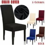 6X Stretch Chair Cover Seat Covers Spandex Washable Banquet Wedding Party Decora - Beige