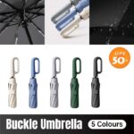 Automatic Folding UV Protection Umbrella Unisex Dual Purpose Rain Sun Umbrella - Grey