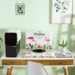 Universal 3-in-1 Desktop Pc Dust Cover - Fits 17-19 Inch - Flamingo