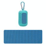 Portable Quick Dry Sports Towel Set with Silicone Sleeve and Storage Bag - 30x80cm - Green - 30X90Cm