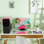 Universal 3-in-1 Desktop Pc Dust Cover - Fits 17-19 Inch - Fascinating Flamingo