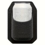 Silicone Shower Beer Holder Wall Mounted Beverage Can Rack Self Adhesive in Black