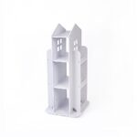Rotating Bookcase Bookshelf Kid's Book Organiser Rack Wooden Castle Display Shelf