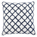 Quatrefoil Feather Cushion Moorish Embroided 50cm