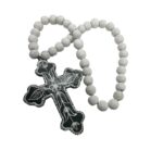 Handcrafted Cross With Beaded Necklace 65cm