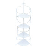Martinique Aged 4-Shelf Corner Unit / Plant Stand 54x132cm