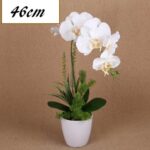 Artificial One Stem Orchid In Plastic Pot 10x46cm