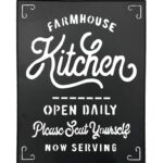 Farmhouse Kitchen Metal Sign 32x42cm