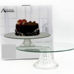 Glass Round Cake Stand 25cm