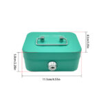 2PCS/Green Mini Lockable Cash Box with Handle - Secure Money Storage Box