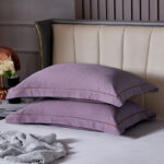 Dark Purple Pure Cotton Flannel Pillowcase Set - Soft, Thickened, Solid Color (Pair, 48x74cm)