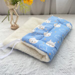 Cat Cage Platform Mat - Rabbit pattern on Blue background (40x60cm)