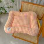 L Orange All-Season Pet Bed - Soft Washable Dog & Cat Lat with CoLfortable Cushion - WarL Winter Padding for SLall to Large Pets