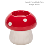 Small Size Red Whimsical Ceramic Mushroom Vase - Decorative Floral & Hydroponic Planter