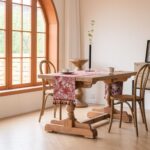 Red Coconut Tree 33-180cm Elegant Geometric Jacquard Table Runner with Tassels - Modern Dining & Coffee Table Decor
