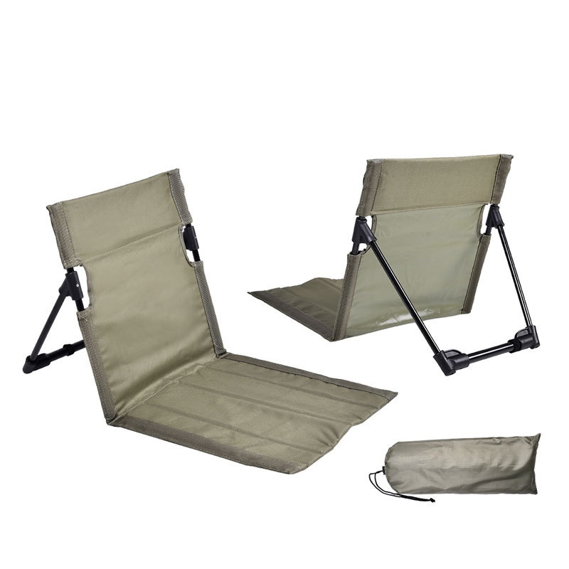 Portable Folding Beach Chair – Reclining Outdoor Seat 68×39.5×40.5cm with Carry Bag in green