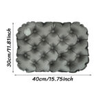 Inflatable Seat Cushion - Portable 40x30x5cm Camping Pad in Olive Grey