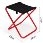 Small Red Ultralight Portable Folding Camping Stool - Compact Aluminum Chair for Hiking, Fishing & Outdoor Events