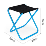 Small Blue Ultralight Portable Folding Camping Stool - Compact Aluminum Chair for Hiking, Fishing & Outdoor Events