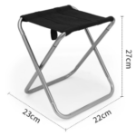 Small Grey Ultralight Portable Folding Camping Stool - Compact Aluminum Chair for Hiking, Fishing & Outdoor Events
