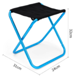 Big Blue Ultralight Portable Folding Camping Stool - Compact Aluminum Chair for Hiking, Fishing & Outdoor Events