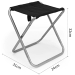 Big Grey Ultralight Portable Folding Camping Stool - Compact Aluminum Chair for Hiking, Fishing & Outdoor Events