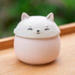 Artisan Ceramic Sealed Storage Jar with Animal Design - Airtight Tea Preservation & Decorative Accent(pink)