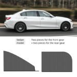 4PCS Car Curtain Screen Mosquito Net for Sedan(2 Front + 2 Rear) - Anti-mosquito Shade in Summer, Sun Protection Ventilation Heat Insulation