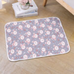 2-Pack Gray Rabbit Pet Summer Cooling Latex Pad (XL Size: 70*50cm) - Breathable Ice Silk & Latex-Filled Dog Bed Cat Sleeping Mat with Non-Slip Base