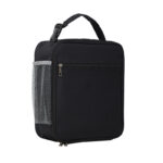 Black Insulated Lunch Bag with Shoulder Strap - Portable & Large Capacity Thermal Bento Tote