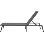 VEVOR Chaise Lounge Chair Outdoor, Aluminum Patio Lounge Chair with Adjustable 5-Position, Folding Pool Lounge Chair Recliner and Full Flat Tanning Chair for Patio, Beach, Pool, Dark Grey