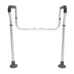 VEVOR Toilet Safety Rail, Bathroom Toilet Seat Frame, Adjustable Width & Height Fit Most Toilets, Supports 136 kg, Toilet Handles Grab Bars with Padded Armrests for Handicap, Disabled, Seniors