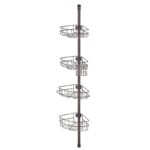 VEVOR 56" to 114" High Shower Corner Caddy Tension Pole Rust-Proof Tension Pole