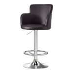 Artiss 1x Leather Bar Stools Swivel Adjustable Gas Lift PU Counter Chairs Brown