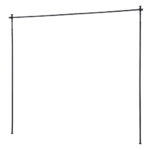 Artiss Room Divider Curtain Rod Extendable Black