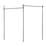 Artiss Room Divider Curtain Rod Extendable Black