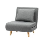 Artiss Sofa Bed Convertible Couch Recliner Lounge Chair Linen Grey