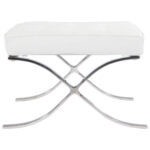 White Barcelona Ottoman - Classic Version - Replica