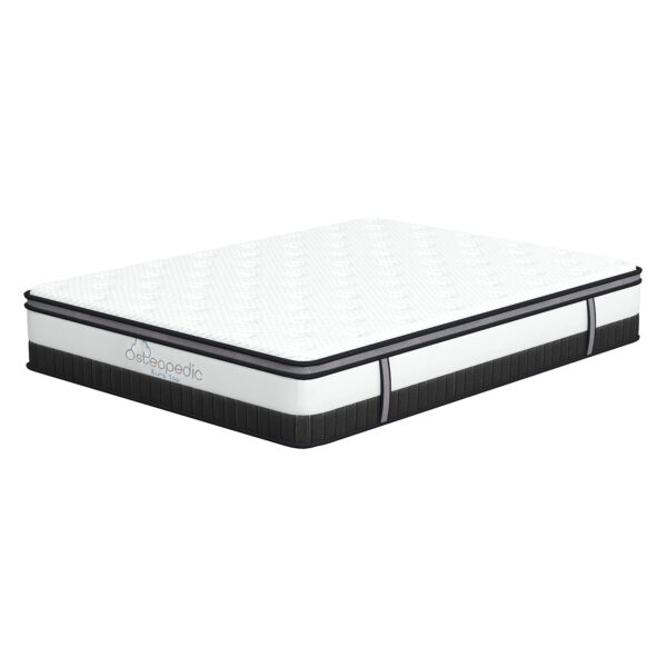 Osteopedic Euro Top Mattress Pocket Spring Medium Firm Hybrid Design Bed 30CM – King Single – White