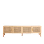 Casa Decor Santiago Rattan Entertainment Unit TV Stand Cabinet Storage Oak