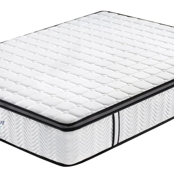 Ergopedic Mattress 5 Zone Latex Pocket Spring Mattress In A Box 30cm – King – White Grey Black