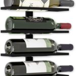 Metal Wall Mount Wine Rack for Wine Bottles, Liquor, Champagne (Holds 10 Bottles)